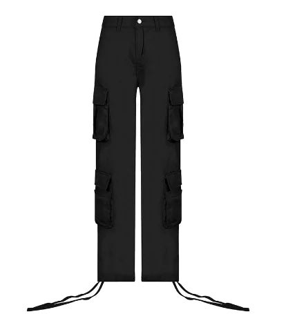 Solid Baggy Cargo Pants