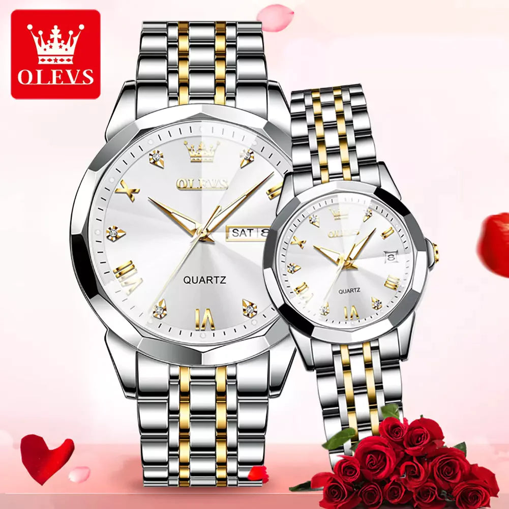 OLEVS Diamond 3D Watch Set