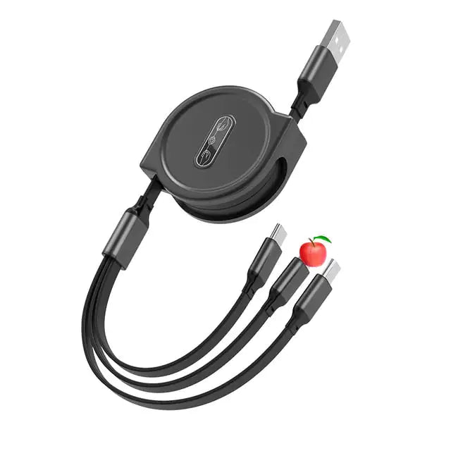 Retractable 3 in 1 USB Cable