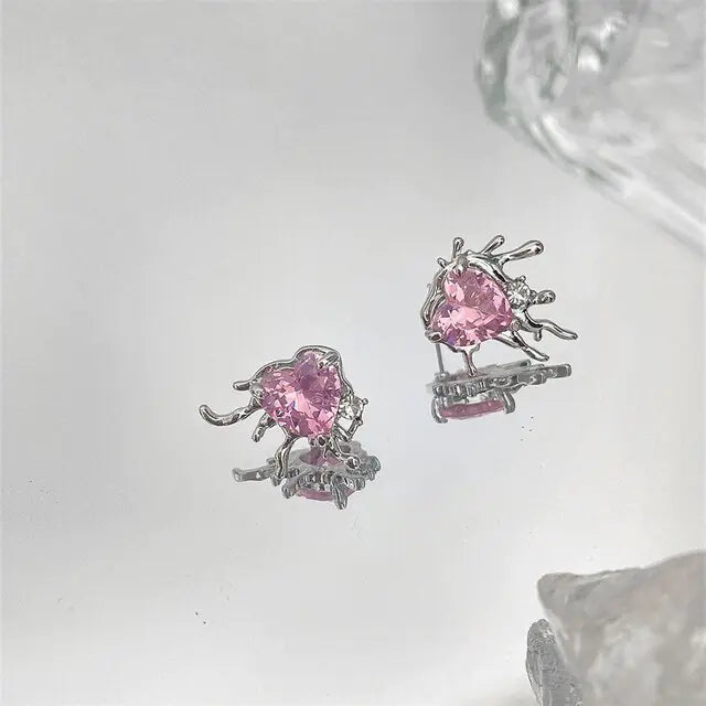 Crystal Heart Earrings