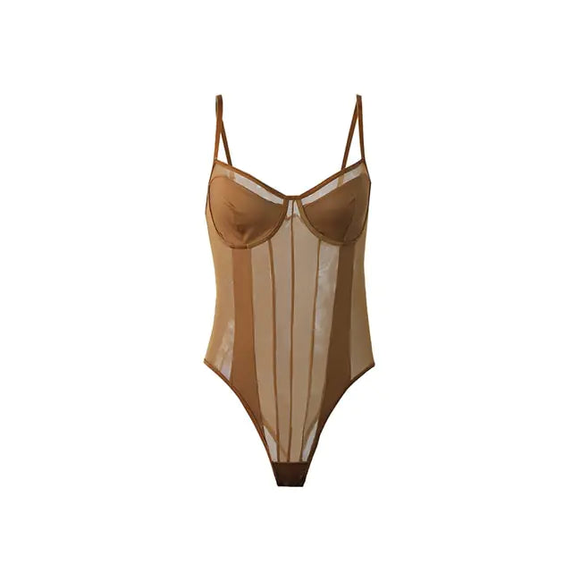 See-Through Shapewear Bodysuit