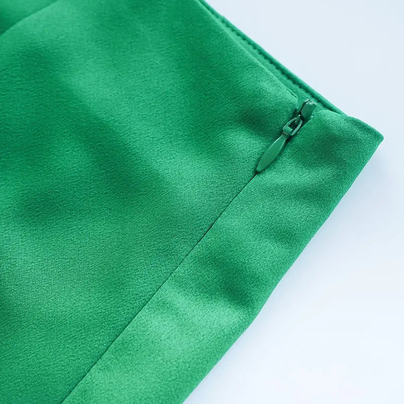 Slim Chic Satin Mini Skirts