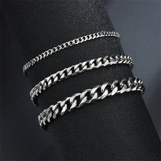 Stainless Steel Cuban Chain Bracelet