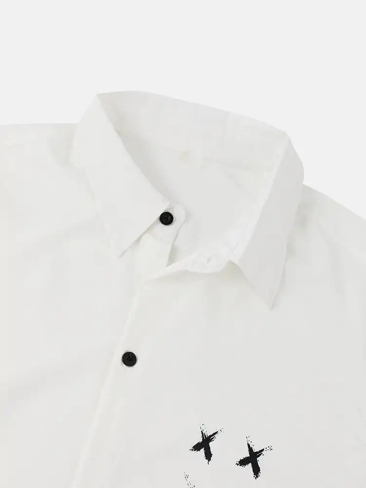 Men's Graffiti Smile Button-Up Shirts