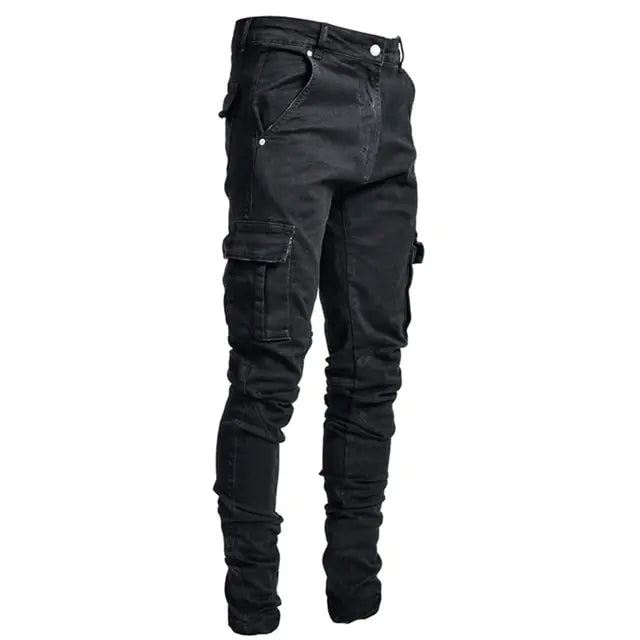 Men's Multi-Pocket Cargo Jeans