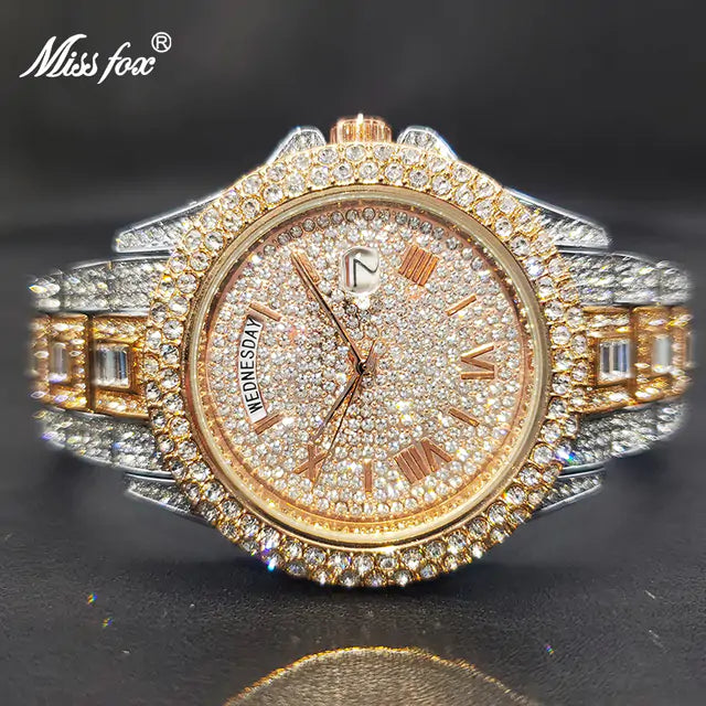 Men's Calendar Quartz Diamond Watch