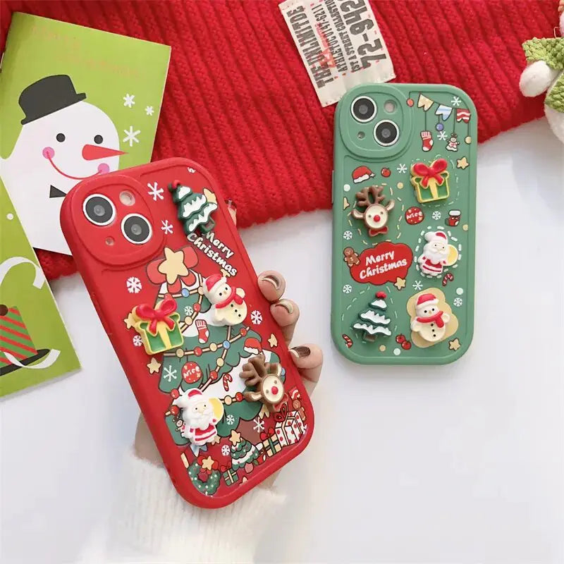 3D iPhone Christmas Cartoon Case