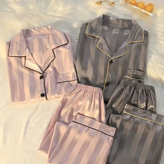 Couples Luxury Silk Pajama Sets