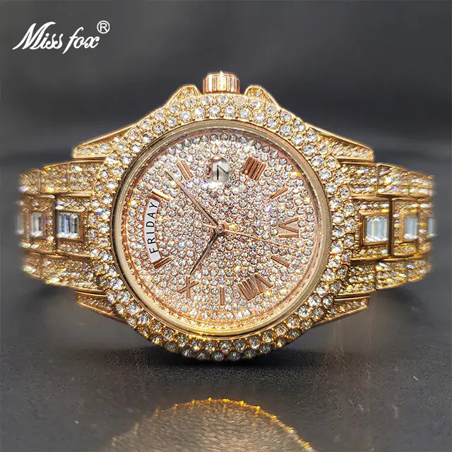 Men's Calendar Quartz Diamond Watch