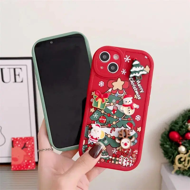 3D iPhone Christmas Cartoon Case