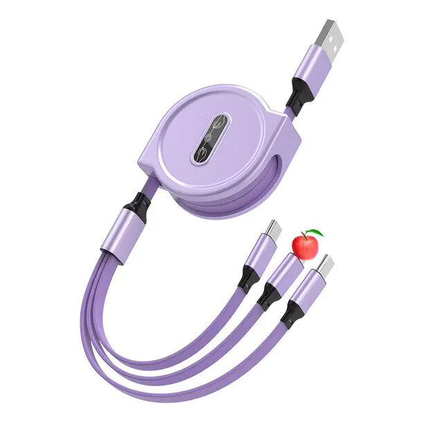 Retractable 3 in 1 USB Cable