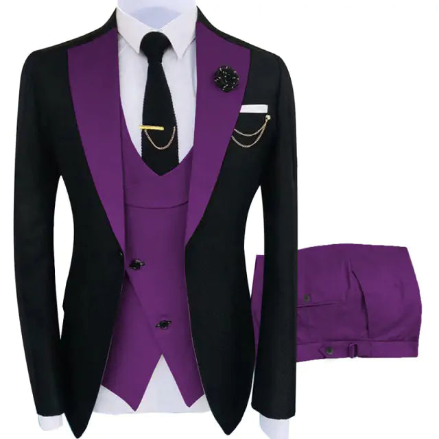 Fitted 3 Piece Tuxedo Set