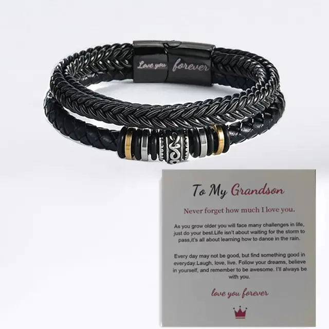Men's Braided Leather Bracelet