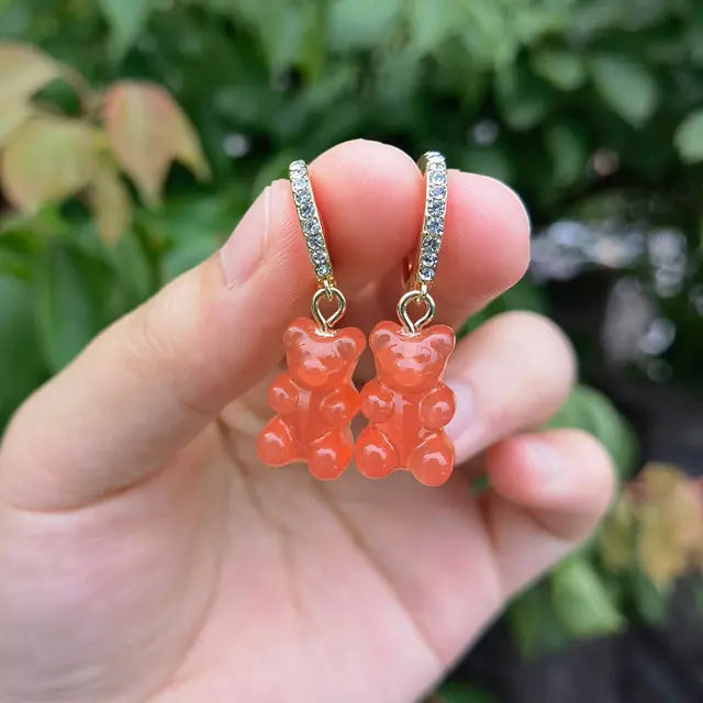 Cute Gummy Bear Dangle Earrings