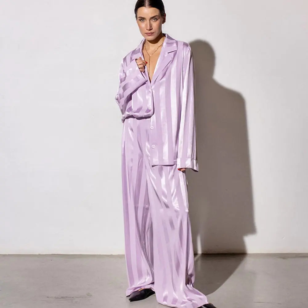 Two Piece Silk Pajama Set