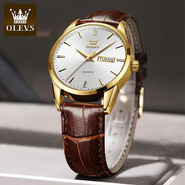 OLEVS Leather Watch