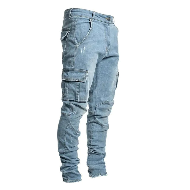 Men's Multi-Pocket Cargo Jeans