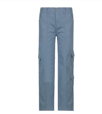 Solid Baggy Cargo Pants
