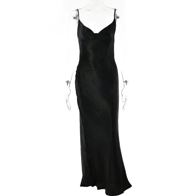 Sexy Satin Spaghetti Dress