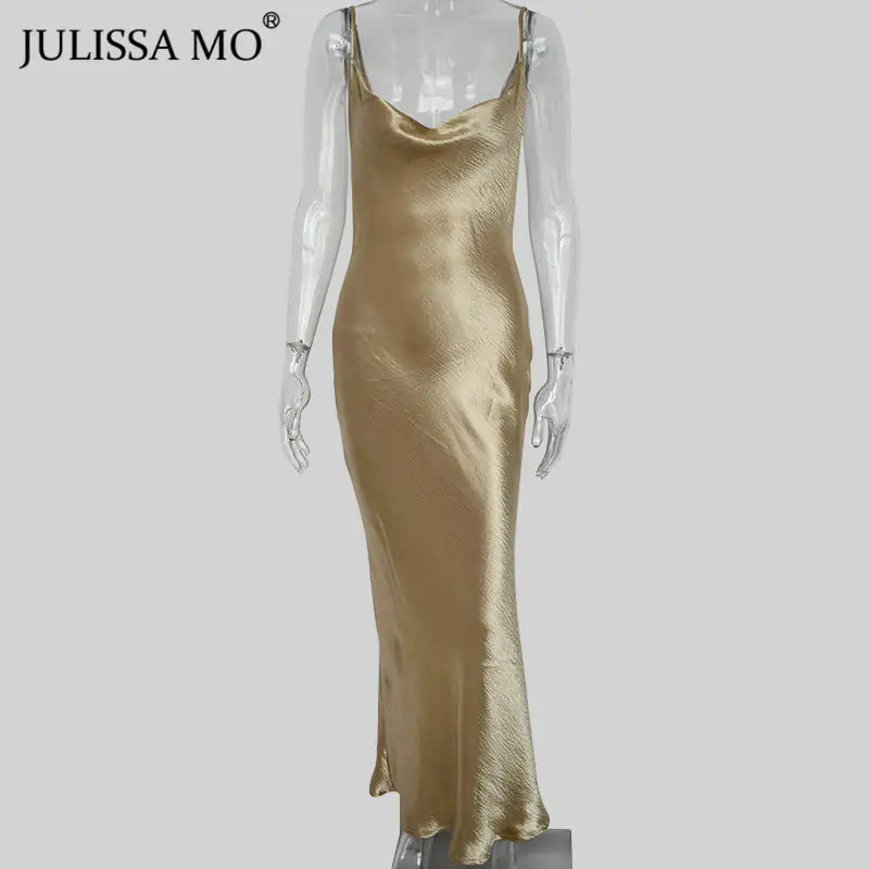 Sexy Satin Spaghetti Dress