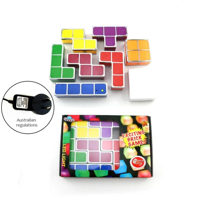 3D Tetris Puzzle LED Night Light