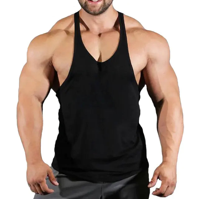 Men's Skull Bodybuilding Stringer Tank Top