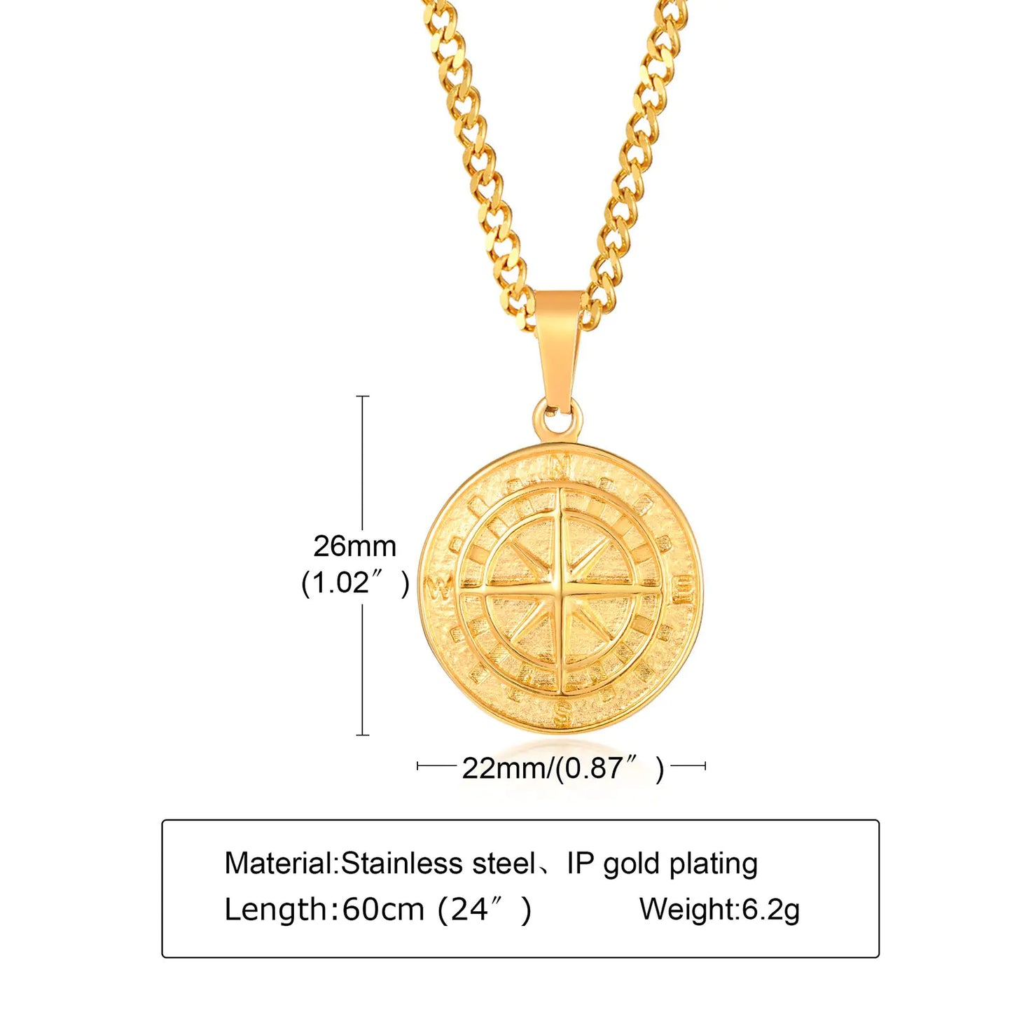 Men's Compass Necklace