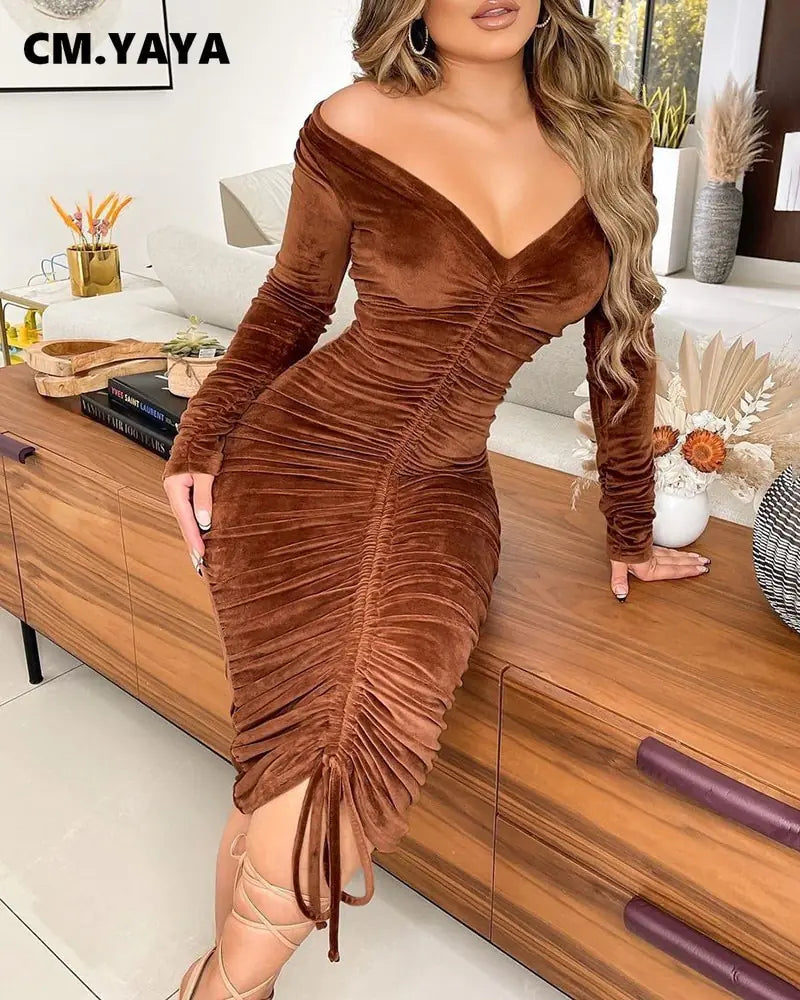 Velvet Pencil Dress