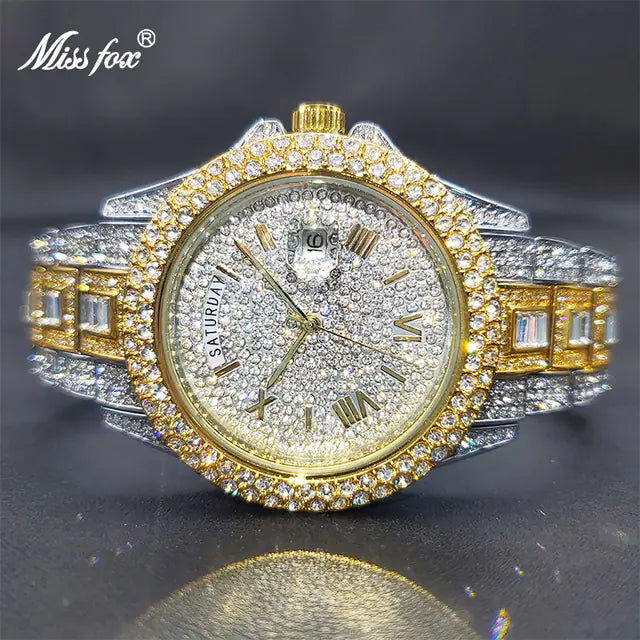 Men's Calendar Quartz Diamond Watch