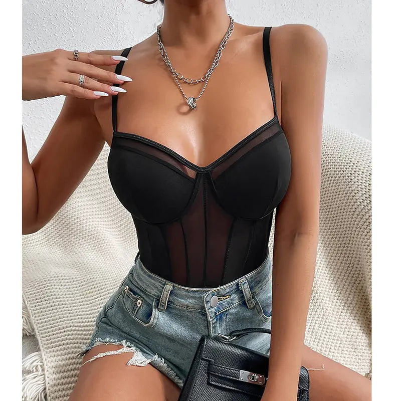 See-Through Shapewear Bodysuit