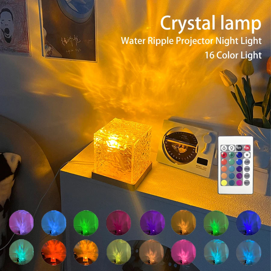 Ocean Wave Crystal Lamp