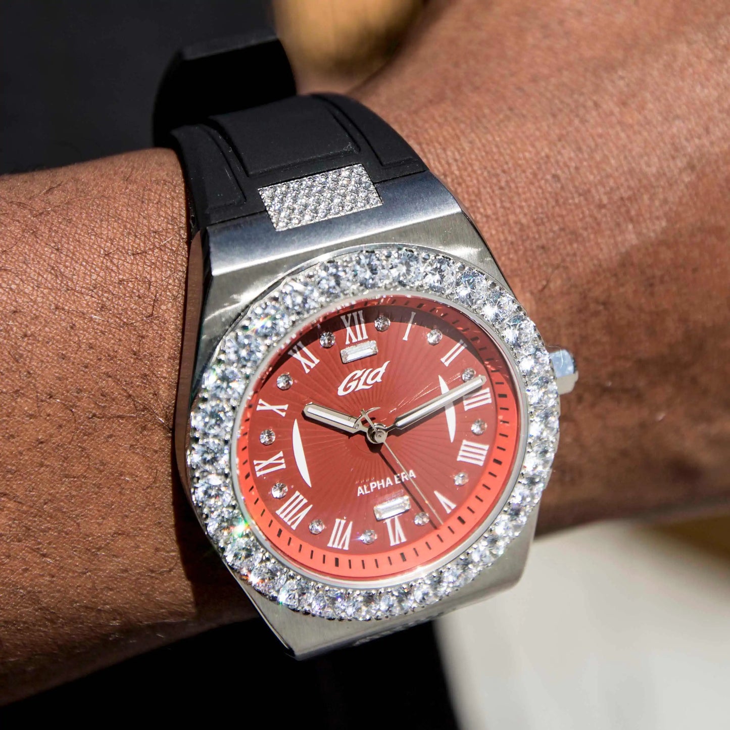 Iced Bezel w/ Rubber Strap