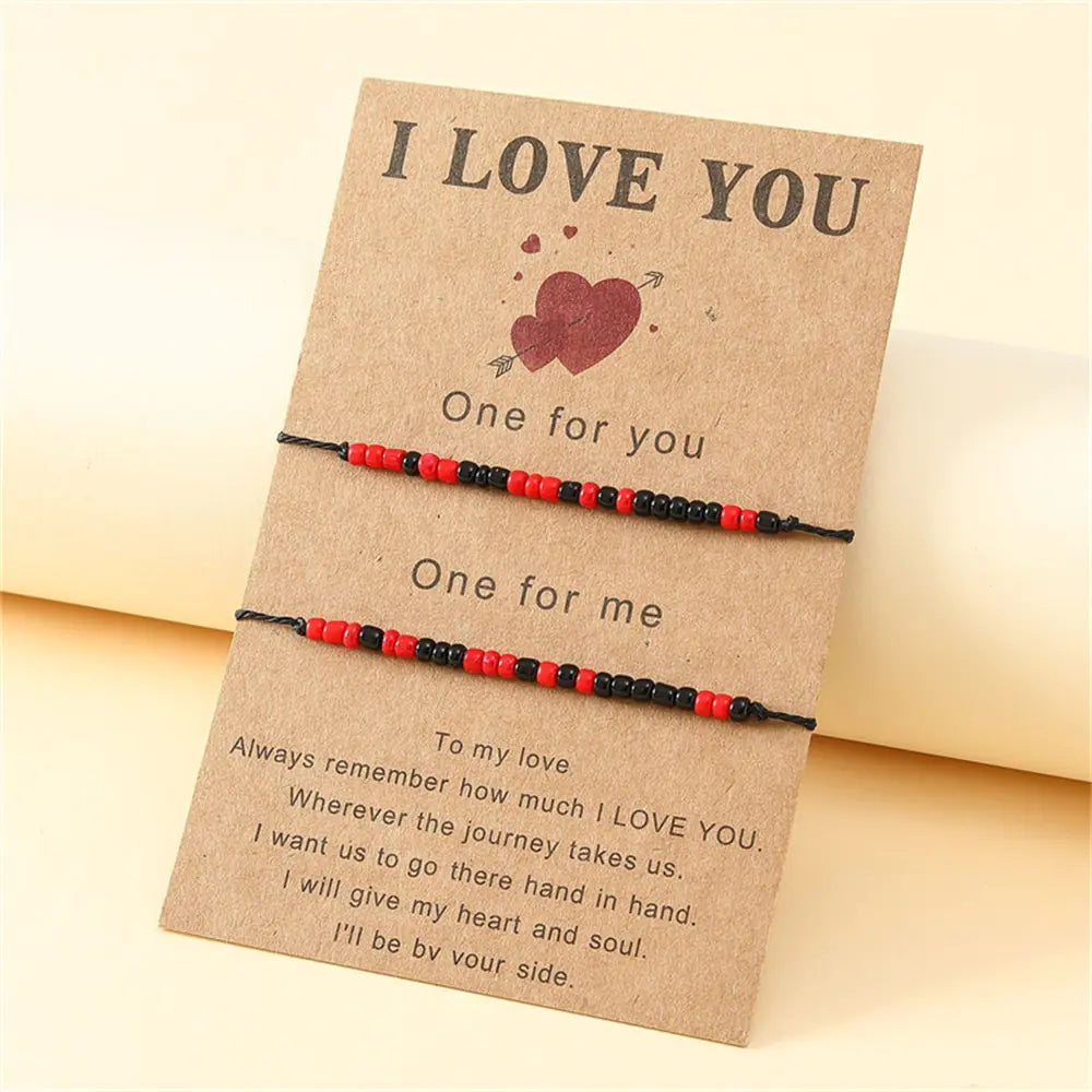 "I Love You" Morse Code Charm Bracelets