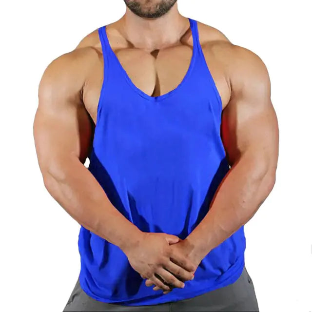 Men's Skull Bodybuilding Stringer Tank Top