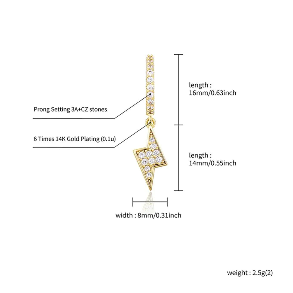 Dangling Lightning Earrings