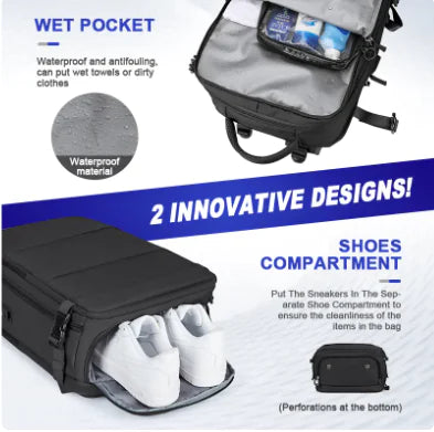 Large Size Travel Backpack with USB Port