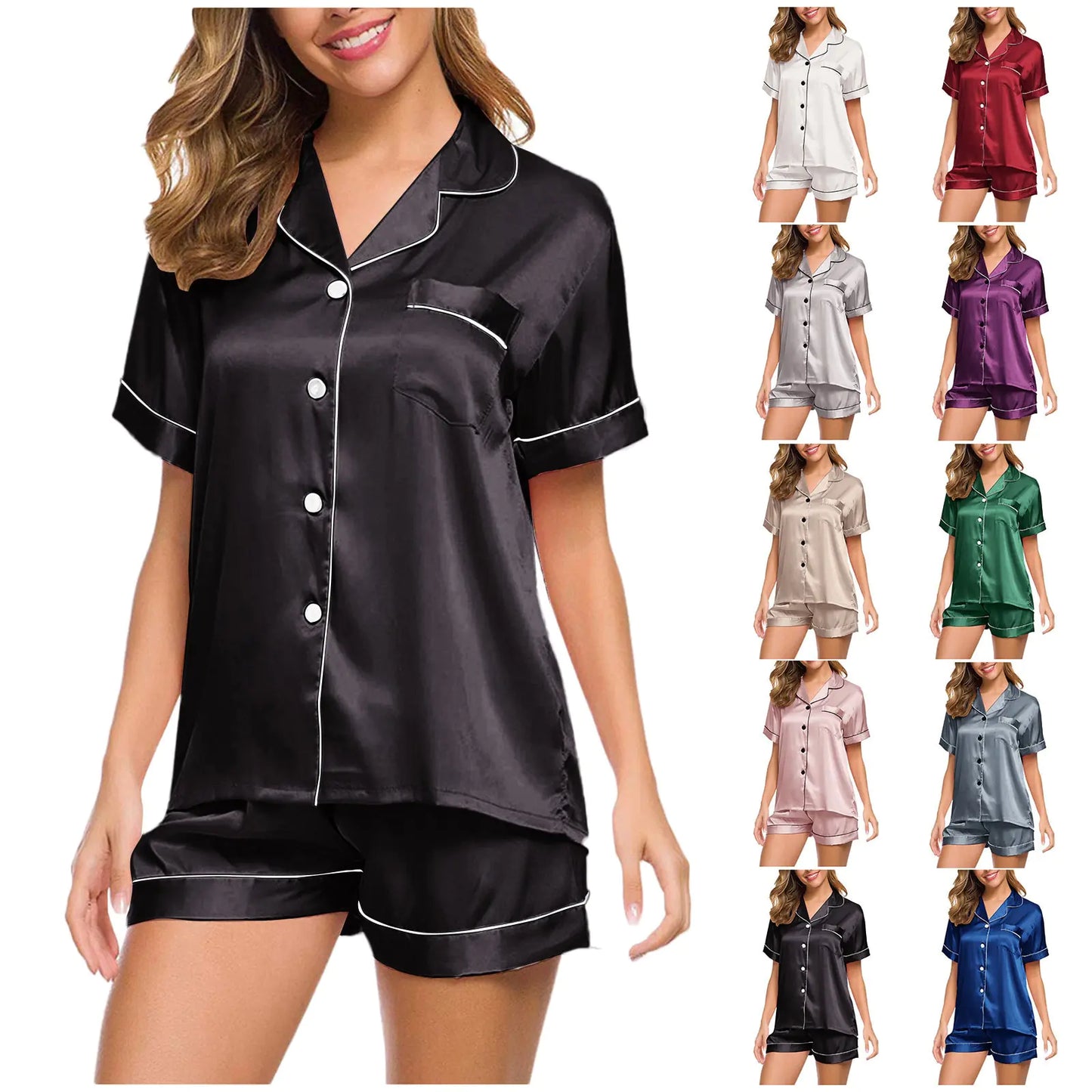 Women's Silk Pajama Set