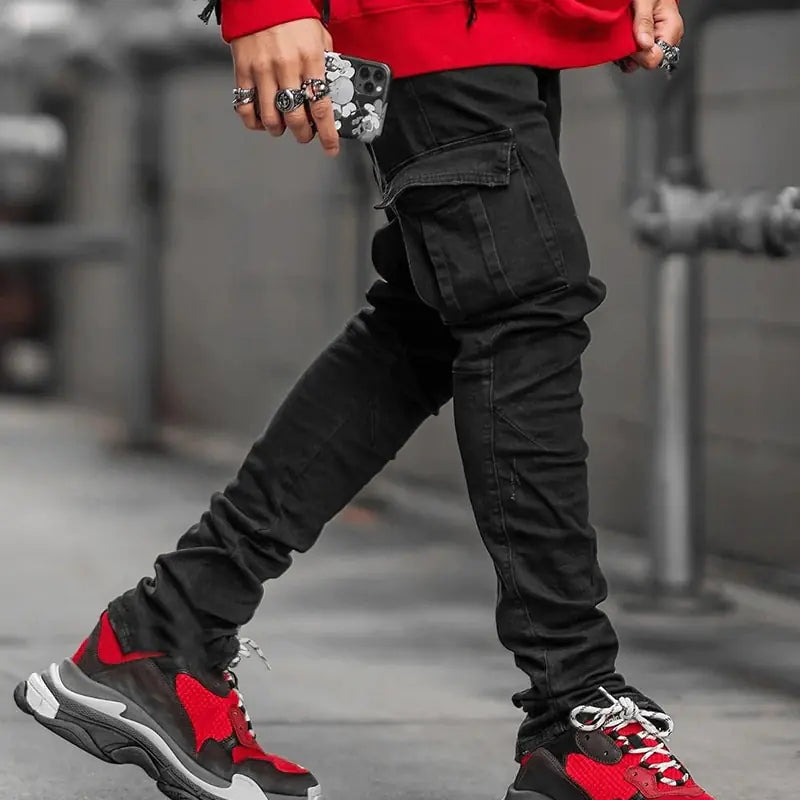 Men's Multi-Pocket Cargo Jeans
