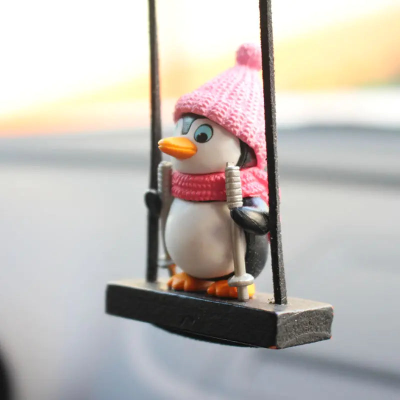 Swinging Penguin Car Ornament