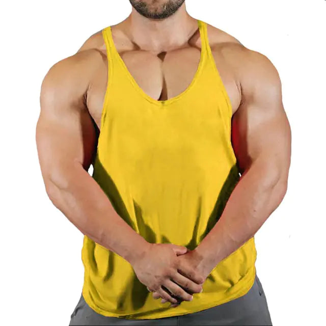 Men's Skull Bodybuilding Stringer Tank Top
