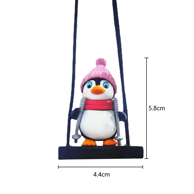 Swinging Penguin Car Ornament