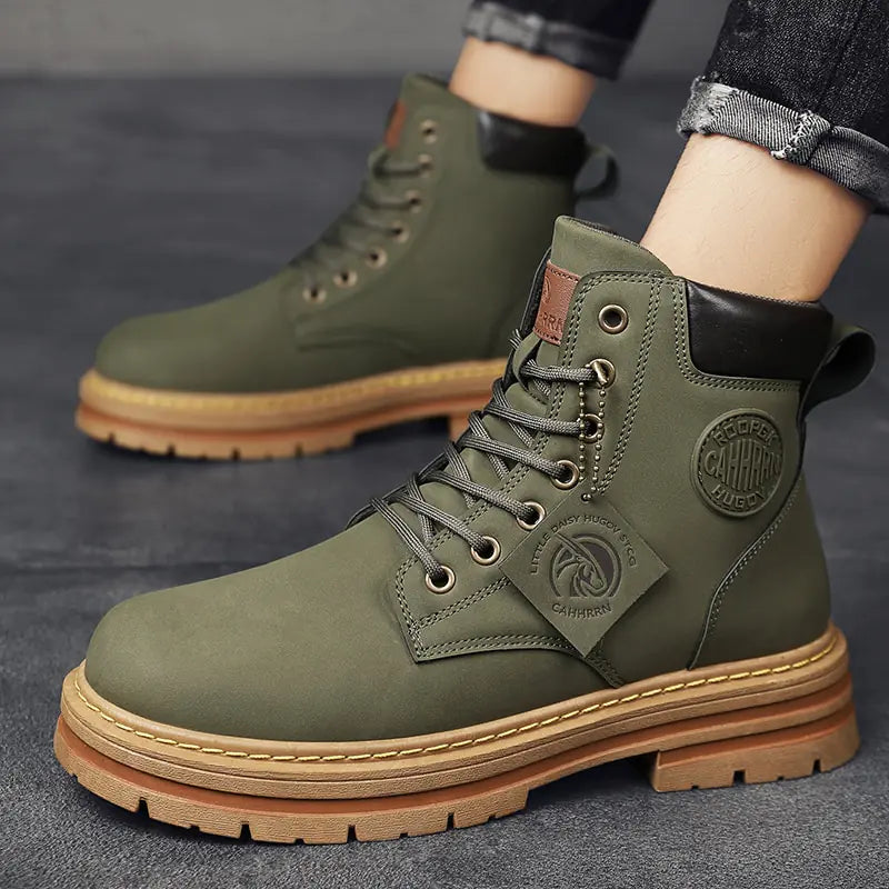 Men's High Top Leather Boots