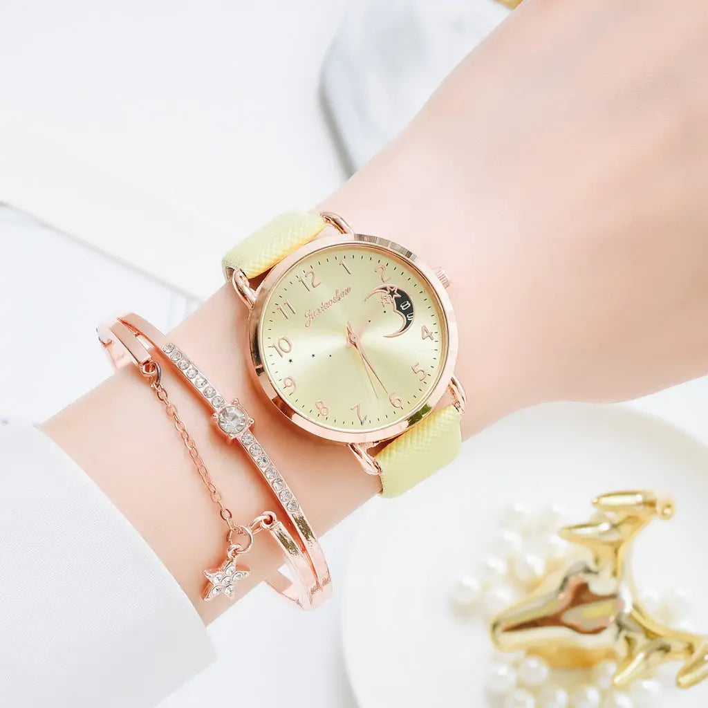 Moon Numbers Bracelet & Watch Set