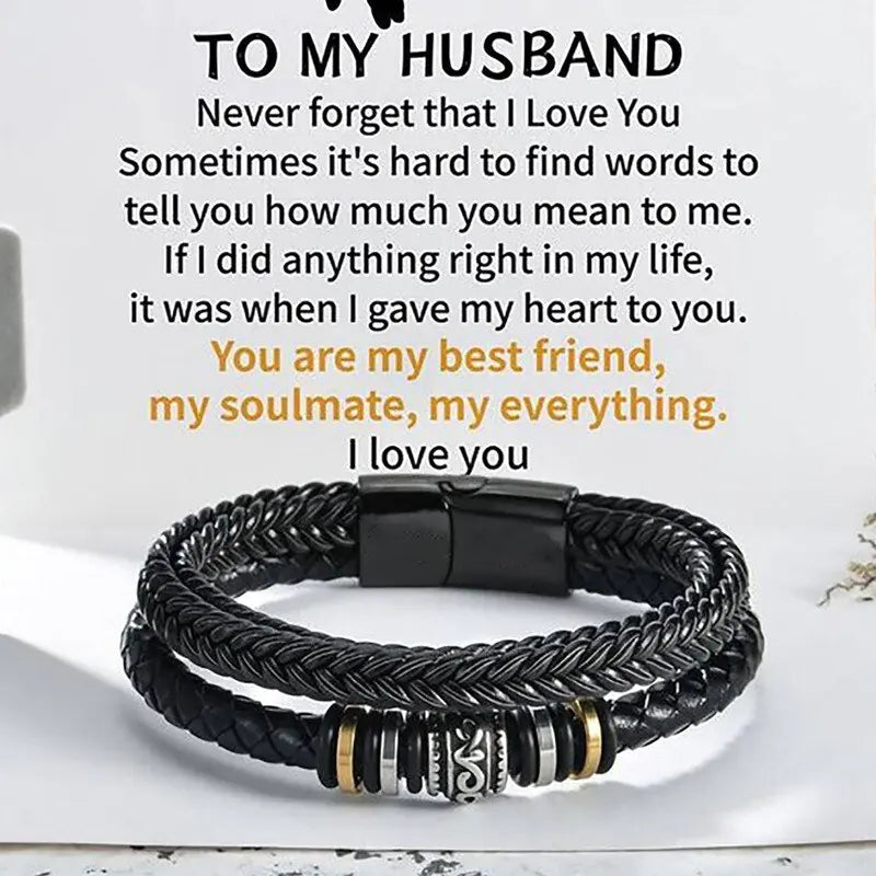 Men's Braided Leather Bracelet