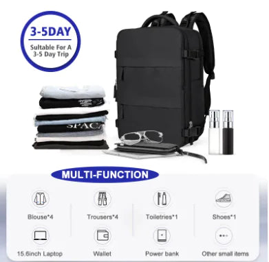 Large Size Travel Backpack with USB Port