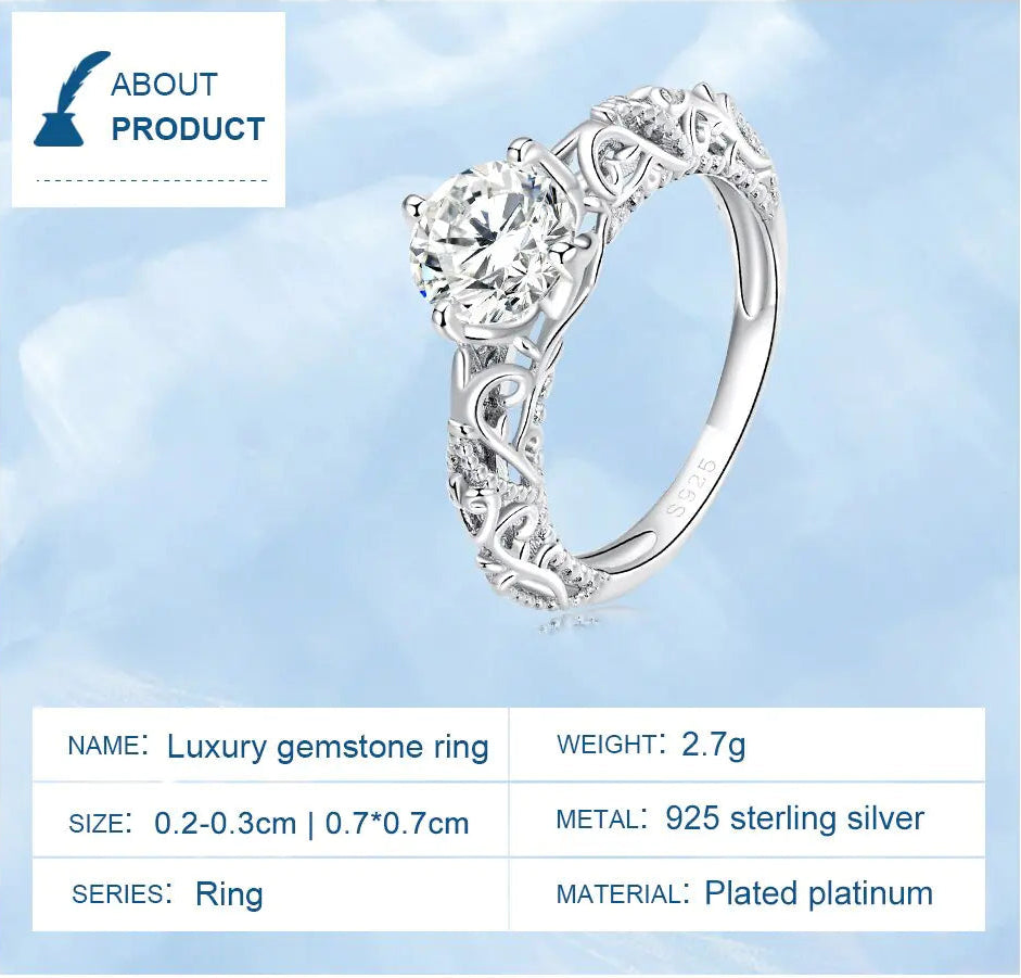 925 Sterling Silver Vintage Pattern Ring