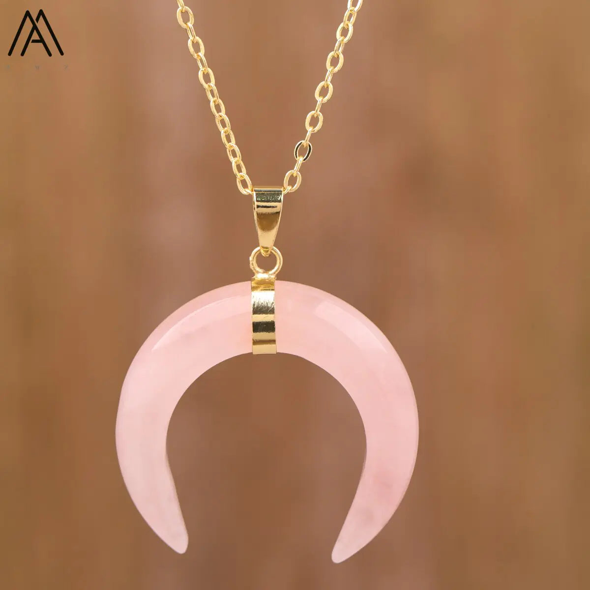 Moon Shaped Amethyst Necklace