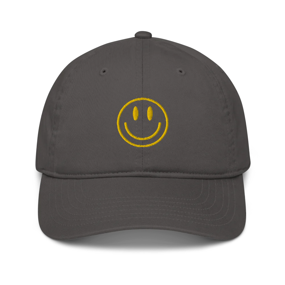 Smiley Face Organic Baseball Cap