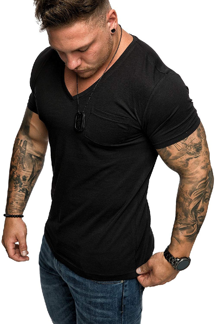 Men's Causal V-Neck T-Shirt