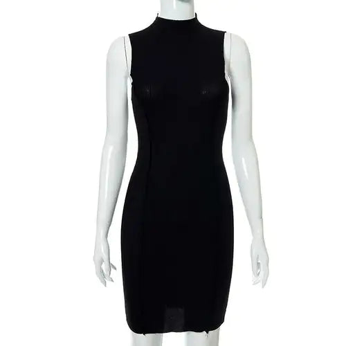 Ribbed Sleeveless Bodycon Summer Dresses